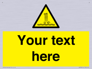 Custom warning artificial waterfall